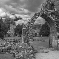 Buy canvas prints of  Bolton Abbey arch ruins by Robert Whitehead