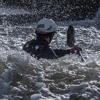 Buy canvas prints of  Riding White Water by Brian Garner