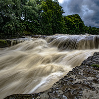 Buy canvas prints of Upper Ayesgarth Falls in Spate by Brian Garner