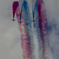 Buy canvas prints of  Red Arrows by David Charlton