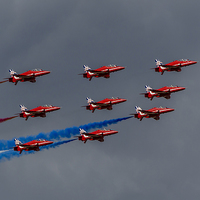 Buy canvas prints of Red Arrows by David Charlton