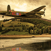 Buy canvas prints of   Lancaster Bombers,Reservoir Run by David Charlton