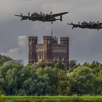 Buy canvas prints of  Lancaster Bombers by David Charlton