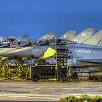 Buy canvas prints of Eurofighter Typhoons by David Charlton