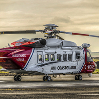 Buy canvas prints of  Sikorsky S92s SAR Helicopter by David Charlton