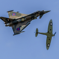 Buy canvas prints of  Battle of Britain 75th Synchro pair by David Charlton