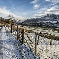 Buy canvas prints of Cat Bells winter view by David Charlton