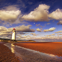 Buy canvas prints of  Talacre Lighthouse on a Spring Morning by Mal Bray