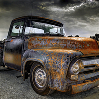 Buy canvas prints of  Rusty Truck Ford f-100 by Mal Bray
