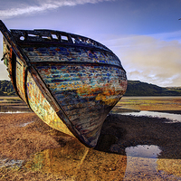 Buy canvas prints of  Boat Wreck, Dulas Bay, Anglesey by Mal Bray
