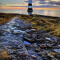 Buy canvas prints of  Trwyn Du Lighthouse Penmon Anglesey by Mal Bray