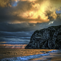 Buy canvas prints of  Little Orme Sunrise by Mal Bray