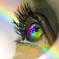 Buy canvas prints of Rainbow Eye by Mal Bray