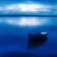 Buy canvas prints of Blue Blue Boat by Mal Bray