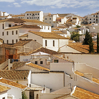 Buy canvas prints of  Andalusian White Washed Village by Mal Bray
