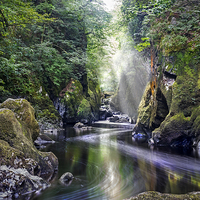Buy canvas prints of  The Fairy Glen near Betws y Coed by Mal Bray