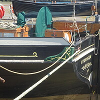 Buy canvas prints of Thames Barges at Maldon by John Bridge