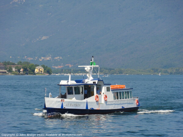 A  Ferry on Lake Maggiore Picture Board by John Bridge