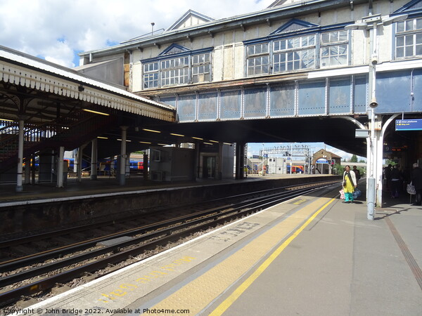 Clapham Junction Footbridge and Platform Picture Board by John Bridge