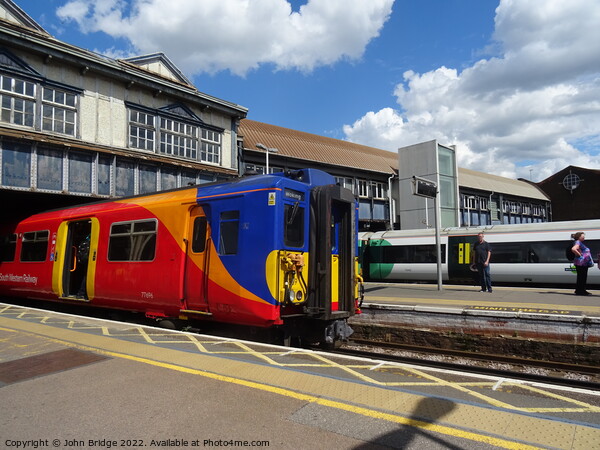 SWR Train at Clapham Junction  Picture Board by John Bridge