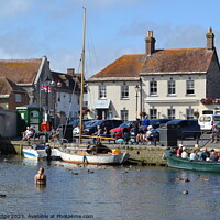 Buy canvas prints of River Frome at Wareham by John Bridge