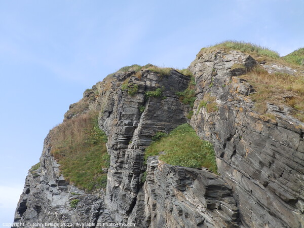 North Cornwall Cliff Headland Picture Board by John Bridge