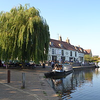 Buy canvas prints of The Great Ouse at Ely by John Bridge