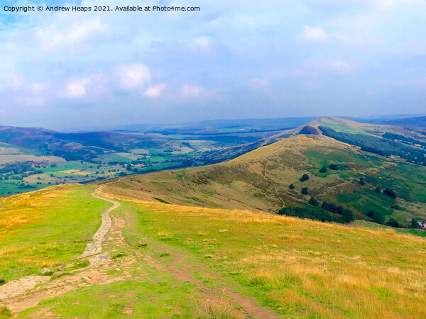 Great ridge in Peak District of Mam Tor Picture Board by Andrew Heaps