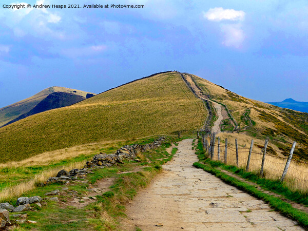 Great ridge in Peak District of Mam Tor Picture Board by Andrew Heaps