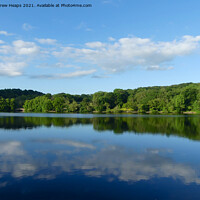 Buy canvas prints of Knypersley reservoir reflections by Andrew Heaps