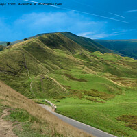 Buy canvas prints of Mam Tor to Loose hill ridge. by Andrew Heaps