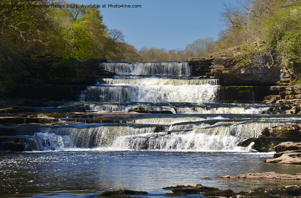 Aysgarth Falls cascading water. Picture Board by Andrew Heaps
