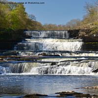 Buy canvas prints of Aysgarth Falls cascading water. by Andrew Heaps