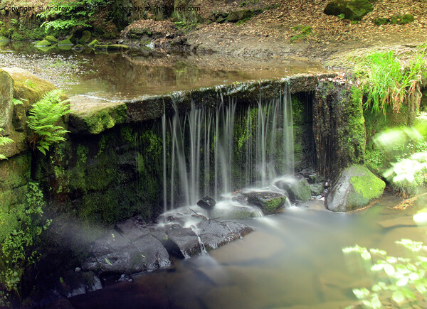 Dreamy waterfall at Knypersley pool. Picture Board by Andrew Heaps