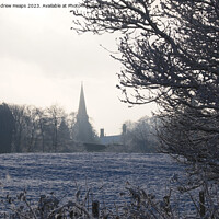 Buy canvas prints of Cold and frosty morning looking towards Knypersley by Andrew Heaps