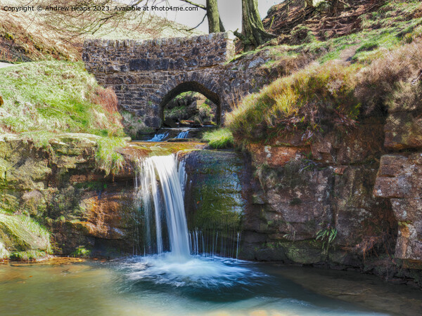 Majestic Three Shires Waterfall Picture Board by Andrew Heaps