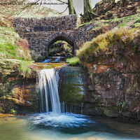 Buy canvas prints of Majestic Three Shires Waterfall by Andrew Heaps