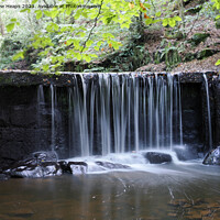 Buy canvas prints of Dreamy waterfall local in Staffordshire. by Andrew Heaps