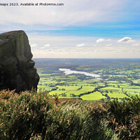 Buy canvas prints of Tittersworth reservoir from the Roaches rocks by Andrew Heaps