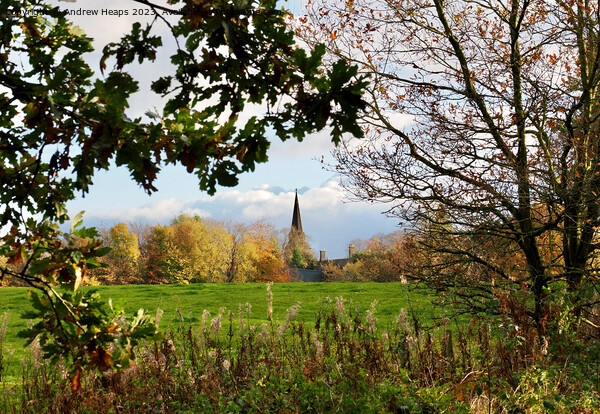 Biddulph Knypersley church steeple in autumn Picture Board by Andrew Heaps