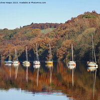 Buy canvas prints of Autumnal colours with wonderful reflections by Andrew Heaps