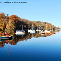 Buy canvas prints of Rudyard lake reservoir reflections on autumnal/winters day. by Andrew Heaps