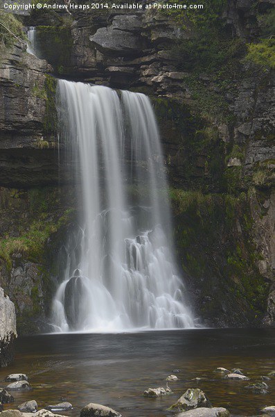 Waterfall at Ingleton Thornton Force Picture Board by Andrew Heaps