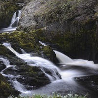 Buy canvas prints of  Ingleton waterfalls by Andrew Heaps