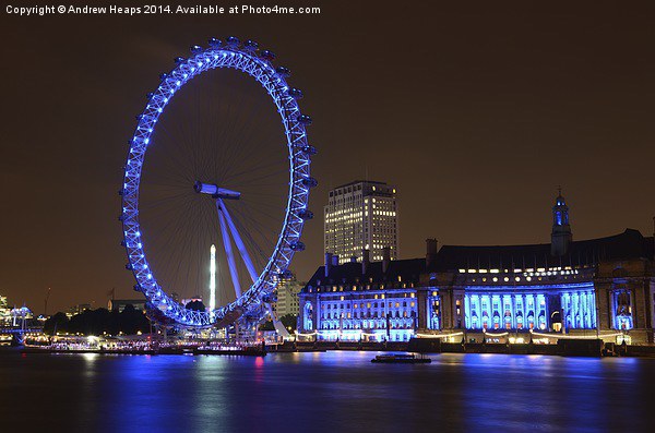  London Eye in London Picture Board by Andrew Heaps
