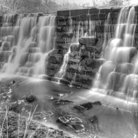 Buy canvas prints of Majestic Knypersley Weir by Andrew Heaps