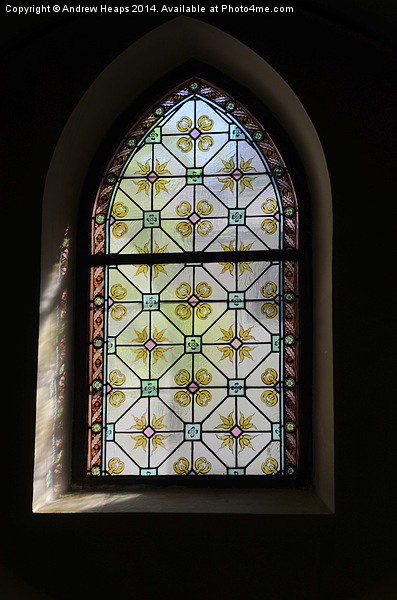  Church Stain Glass Window Picture Board by Andrew Heaps