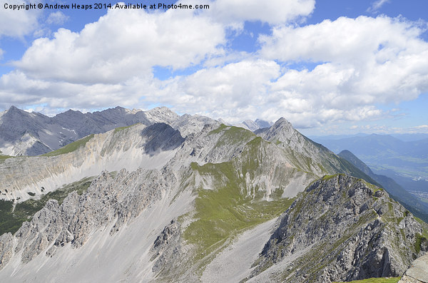 Austrian Mountain Range  Picture Board by Andrew Heaps