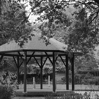 Buy canvas prints of  Traditional Park Band Stand by Andrew Heaps