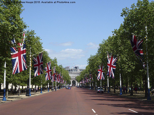  The London Mall Union Jack Flags Picture Board by Andrew Heaps